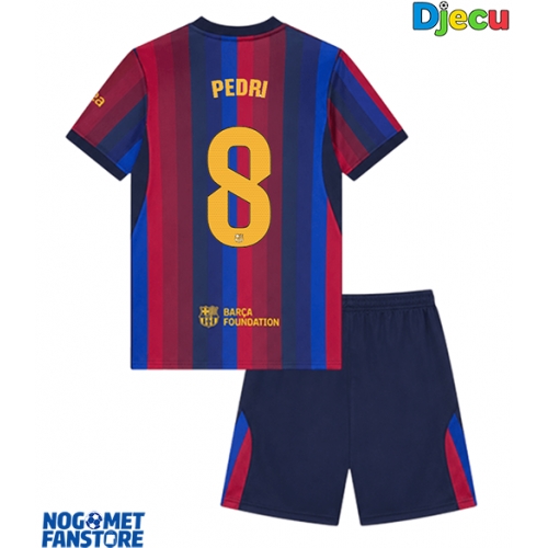 Barcelona Pedri Gonzalez #8 Domaci Dres za djecu 2026-27 Kratak Rukav (+ Kratke hlače)
